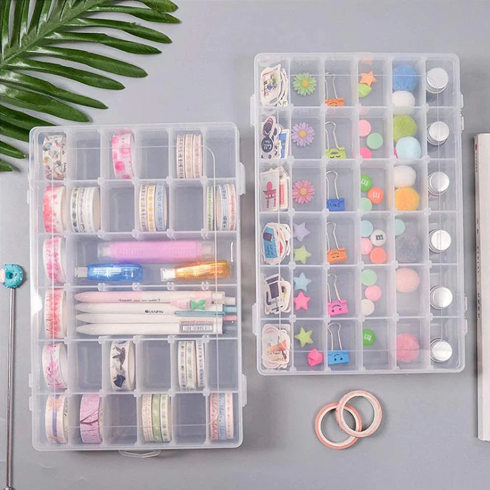 Transparent organizer box, 36 compartments for jewelry Transparent organizer box, 36 compartments for jewelry